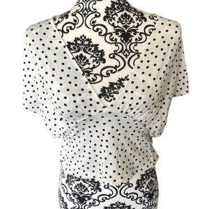 Zara Polkadot Plunge neckline Top
